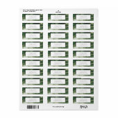 Dunkelgrüne Smarald Gemstone-Rücksendeadressen-Auf (Vorne)