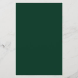 Dunkelgrüne Solid-Farbe Briefpapier