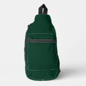Dunkelgrüne Solid-Farbe Crossbody Bag (Vorderseite)
