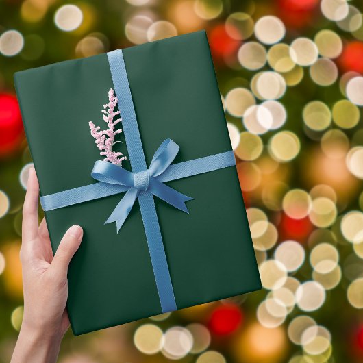 Dunkelgrüne Solid-Farbe Geschenkpapier