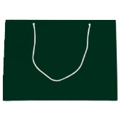 Dunkelgrüne Solid-Farbe Große Geschenktüte (Vorderseite)