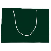 Dunkelgrüne Solid-Farbe Große Geschenktüte (Rückseite)