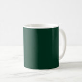 Dunkelgrüne Solid-Farbe Kaffeetasse (VorderseiteRechts)