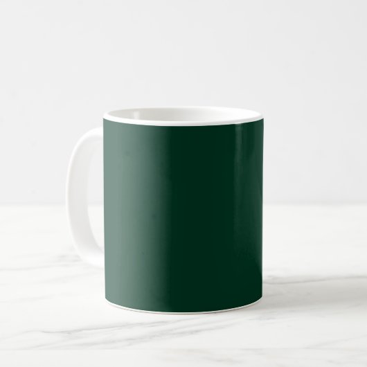 Dunkelgrüne Solid-Farbe Kaffeetasse (Vorderseite Links)