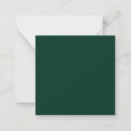 Dunkelgrüne Solid-Farbe Mitteilungskarte