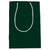 Dunkelgrüne Solid-Farbe Mittlere Geschenktüte (Vorderseite)