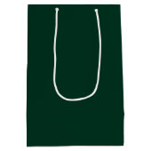 Dunkelgrüne Solid-Farbe Mittlere Geschenktüte (Rückseite)