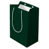 Dunkelgrüne Solid-Farbe Mittlere Geschenktüte (Rückseite Schrägansicht)