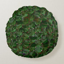 Dunkelgrüne Spiralen sind bei farbigem Bild transp