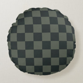 Dunkelgrüne Tafel Rundes Kissen