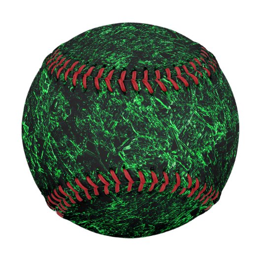 Dunkelgrüne Textur, zerstört oder korrodiert Baseball (Rückseite)