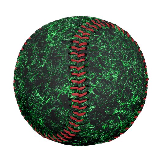 Dunkelgrüne Textur, zerstört oder korrodiert Baseball (Schrägansicht)