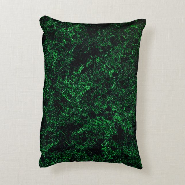 Dunkelgrüne Textur, zerstört oder korrodiert Dekokissen (Rückseite(Vertikal))