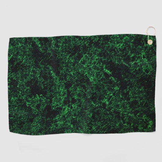 Dunkelgrüne Textur, zerstört oder korrodiert Golfhandtuch (Horizontal)