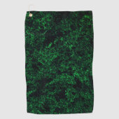 Dunkelgrüne Textur, zerstört oder korrodiert Golfhandtuch (Vorderseite)