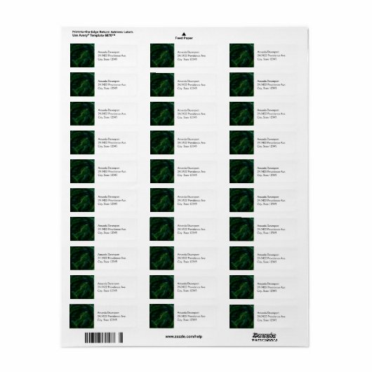 Dunkelgrüne tropische Blätter Muster (Vorne)