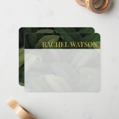 Dunkelgrüne tropische Blätter - Note Card Mitteilungskarte (Vorderseite/Rückseite Beispiel)