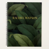 Dunkelgrüne tropische Blätter Planer (Vorderseite)