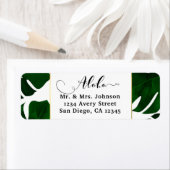 Dunkelgrüne tropische Blätter Weiße Hochzeit & Gol (Insitu)