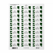 Dunkelgrüne tropische Blätter Weiße Hochzeit & Gol (Vorne)