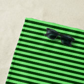 Dunkelgrüne u. hellgrüne Streifen/Linien Muster Strandtuch (Beispiel)