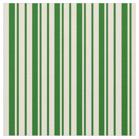 Dunkelgrüne und Bisque farbige Linien Stoff (Nahaufnahme)