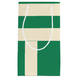 Dunkelgrüne und braune Streifen Kleine Geschenktüte