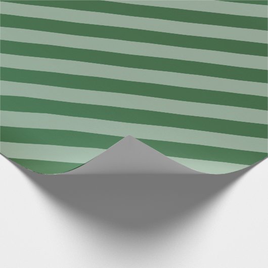 Dunkelgrüne und diagonale Streifen Geschenkpapier (Ecke)