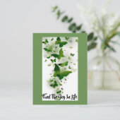 Dunkelgrüne und graue Butterfetts Postkarte (Stehend Vorderseite)