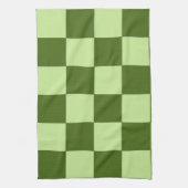 Dunkelgrüne und hellgrüne Schachbretter Geschirrtuch (Vertikal)