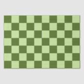 Dunkelgrüne und hellgrüne Schachbretter Seidenpapier (Vorderseite)