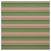 Dunkelgrüne und hellkorallenfarbene Linien Stoff (Muster)