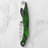 Dunkelgrüne und Limettengirlande Kellnermesser (Vorderseite)