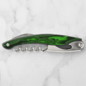 Dunkelgrüne und Limettengirlande Kellnermesser (Rückseite)