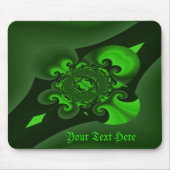 Dunkelgrüne und Limone Spiralwaage Mousepad (Vorne)