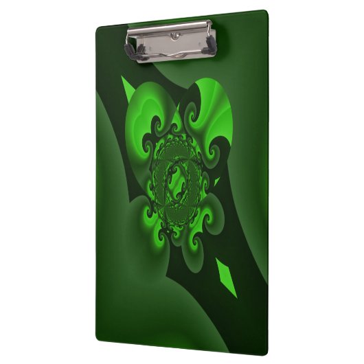 Dunkelgrüne und Limone Spiralwelle Klemmbrett (Links)