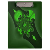 Dunkelgrüne und Limone Spiralwelle Klemmbrett (Vorderseite)