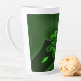 Dunkelgrüne und Limone Spiralwelle Milchtasse