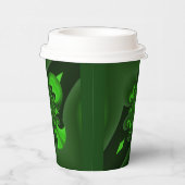 Dunkelgrüne und Limone Spiralwelle Pappbecher (Rechts)