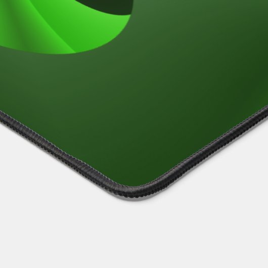 Dunkelgrüne und Limone Spiralwelle Schreibtischunterlage (Ecke)