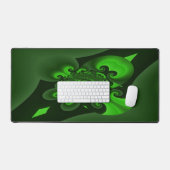 Dunkelgrüne und Limone Spiralwelle Schreibtischunterlage (Tastatur & Maus)