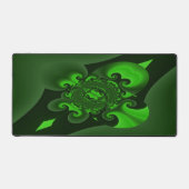 Dunkelgrüne und Limone Spiralwelle Schreibtischunterlage (Vorderseite)