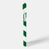 Dunkelgrüne und weiße Chevronen Case-Mate iPhone Hülle (Rückseite / Links)