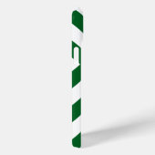 Dunkelgrüne und weiße Chevronen Case-Mate iPhone Hülle (Rückseite / Rechts)