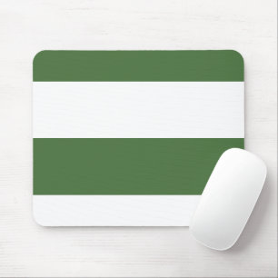 Dunkelgrüne und weiße, einfache, extra breite Stre Mousepad