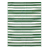 Dunkelgrüne und weiße Streifen aus Süßigkeiten Tischdecke (Vorderseite)