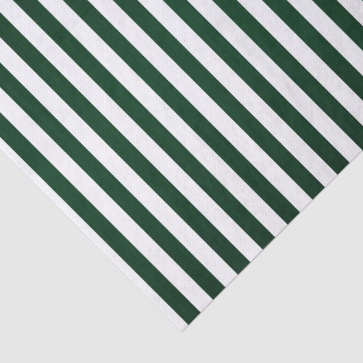 Dunkelgrüne und weiße Streifen Seidenpapier (Ausschnitt)
