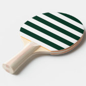 Dunkelgrüne und weiße Streifen Tischtennis Schläger (Vorderseite)
