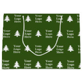 dunkelgrüne und weiße Weihnachtsbaumen für Geschäf Große Geschenktüte (Vorderseite)