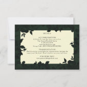 Dunkelgrüne verzierte Blumenzettel (Vorderseite)